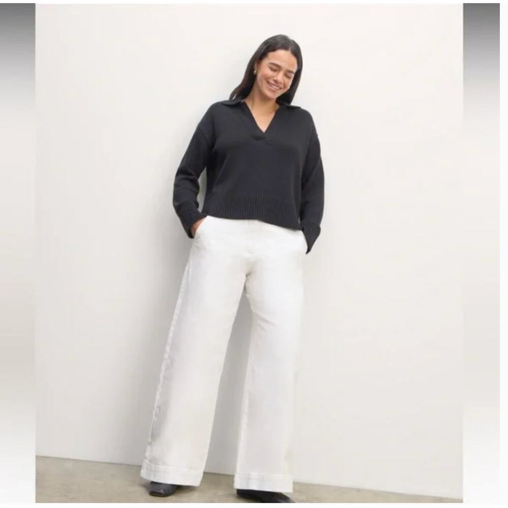 Everlane Women's Wide Leg Pants - Cream